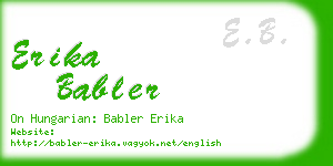 erika babler business card
